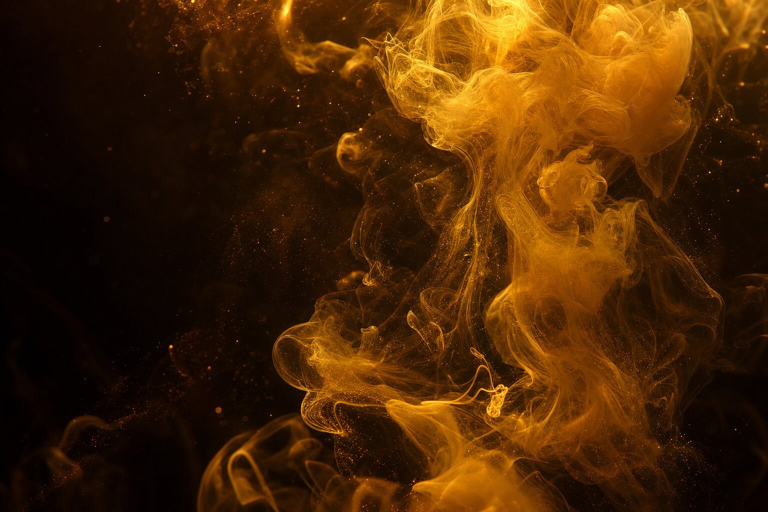 Deep gold colour atmosphere